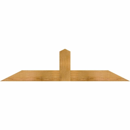 Ekena Millwork Portland Rough Sawn Timber Gable Bracket, Western Red Cedar, 48"W x 12"H x 2"D x 4"F, 6/12 Pitch GBW048X12X0204POR00RWR